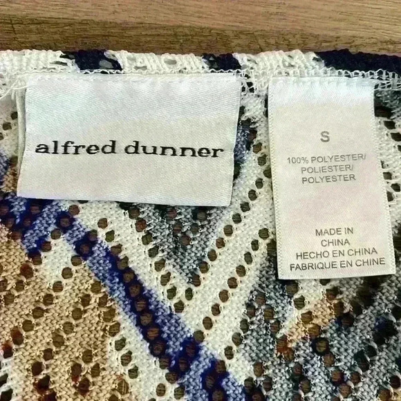 Alfred Dunner women’s cardigan open front geometric print 3/4 sleeves size S - Picture 6 of 6